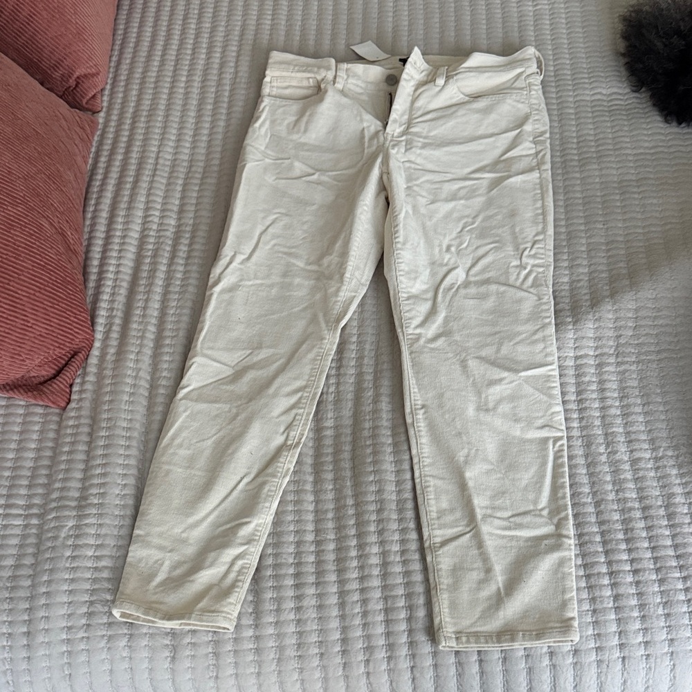 J. Crew Off-White Corduroy Pants